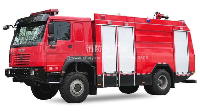 重汽豪沃四驅(qū)森林消防車圖片